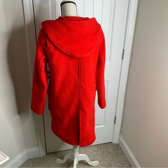 JW Anderson Uniqlo wool red toggle coat jacket size medium women’s - Picture 2 of 7